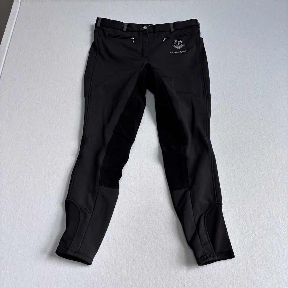 Horze Supreme Evonne Softshell Fullseat Winter Breeches Women's Sz 30 Black